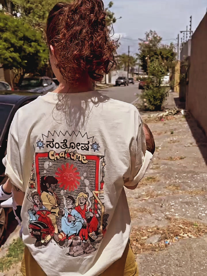 Camiseta Oversized "Chai Time" – Bens + Santosha