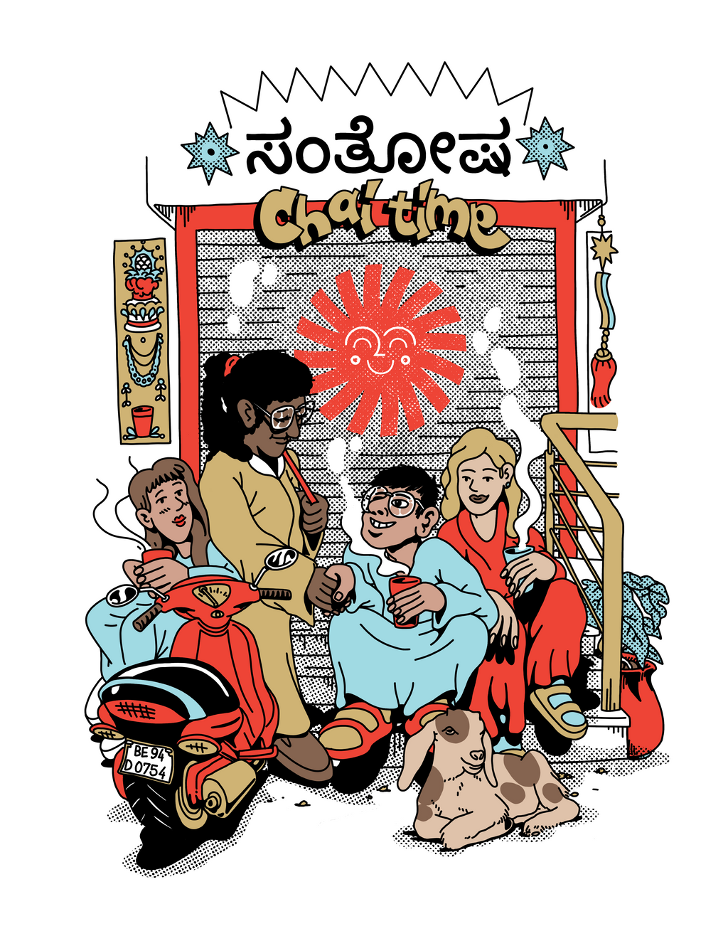 Camiseta Oversized "Chai Time" – Bens + Santosha